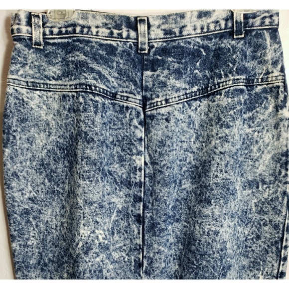Vintage 14-15 Denim Jean Pencil Skirt Pinup Rock - Picture 6 of 8